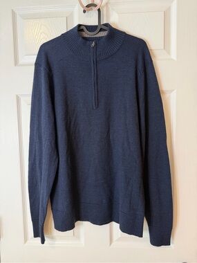 Smartwool Men's Navy Zip-Front Sweater